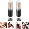 image:imageBeaupretty Refillable Travel Makeup Brush with Press Dispense Bottle  Soft Bristles Foundation and Blush Brush for Even Coverage Portable Cosmetic ToolBeige