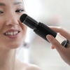 image:imageBeaupretty Refillable Travel Makeup Brush with Press Dispense Bottle  Soft Bristles Foundation and Blush Brush for Even Coverage Portable Cosmetic ToolBlack