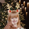 image:imageBeaupretty Reindeer Antlers Headband Elk Antler Headband with Bell Headpiece Christmas Festival Party Accessories for Women and GirlsRedGolden