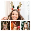 image:imageBeaupretty Reindeer Antlers Headband Elk Antler Headband with Bell Headpiece Christmas Festival Party Accessories for Women and GirlsRedGolden