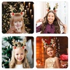image:imageBeaupretty Reindeer Antlers Headband Elk Antler Headband with Bell Headpiece Christmas Festival Party Accessories for Women and GirlsRedGolden