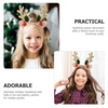 image:imageBeaupretty Reindeer Antlers Headband Elk Antler Headband with Bell Headpiece Christmas Festival Party Accessories for Women and GirlsRedGolden