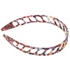 image:imageBeaupretty Resin Hairband 2pcs Acetate No Toothed Sharks Grip Thin Non Bathroom Chain for Comb Band Non Hairband Girl Accessory Small Hairbands Headbands Hair Flexible Hair BandsMixed color taro purplex2pcs