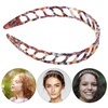 image:imageBeaupretty Resin Hairband 2pcs Acetate No Toothed Sharks Grip Thin Non Bathroom Chain for Comb Band Non Hairband Girl Accessory Small Hairbands Headbands Hair Flexible Hair BandsMixed color taro purplex2pcs