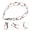 image:imageBeaupretty Resin Hairband 2pcs Acetate No Toothed Sharks Grip Thin Non Bathroom Chain for Comb Band Non Hairband Girl Accessory Small Hairbands Headbands Hair Flexible Hair BandsMixed color taro purple