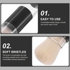 image:imageBeaupretty Retractable Blush Brush Face Powder Brush Kabuki Foundation Brush Travel Makeup Brushes with Refillable Loose Powder Bottle Jars for Color Highlight Contour Blush