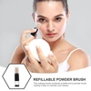 image:imageBeaupretty Retractable Blush Brush Face Powder Brush Kabuki Foundation Brush Travel Makeup Brushes with Refillable Loose Powder Bottle Jars for Color Highlight Contour Blush