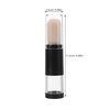 image:imageBeaupretty Retractable Blush Brush Face Powder Brush Kabuki Foundation Brush Travel Makeup Brushes with Refillable Loose Powder Bottle Jars for Color Highlight Contour Blush