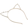 image:imageBeaupretty Rhinestone Cat Ear Headband Cute Animal Ear Hair Hoop Crystal Headwear Fancy Dress Hair Accessories For Wedding Costume Party Golden