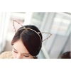 image:imageBeaupretty Rhinestone Cat Ear Headband Cute Animal Ear Hair Hoop Crystal Headwear Fancy Dress Hair Accessories For Wedding Costume Party Golden