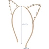 image:imageBeaupretty Rhinestone Cat Ear Headband Cute Animal Ear Hair Hoop Crystal Headwear Fancy Dress Hair Accessories For Wedding Costume Party Golden