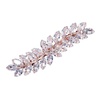 image:imageBeaupretty Rhinestone Hair Clips Crystal Leaf Hair Clip Diamond Hair Barrettes Hair Bang Clamp Decorative Alligator Hair Pins For Women Weddings Bridal Hair Accessories SilverRose Gold