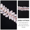 image:imageBeaupretty Rhinestone Hair Clips Crystal Leaf Hair Clip Diamond Hair Barrettes Hair Bang Clamp Decorative Alligator Hair Pins For Women Weddings Bridal Hair Accessories SilverRose Gold