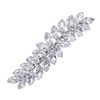 image:imageBeaupretty Rhinestone Hair Clips Crystal Leaf Hair Clip Diamond Hair Barrettes Hair Bang Clamp Decorative Alligator Hair Pins For Women Weddings Bridal Hair Accessories SilverSilver