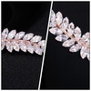 image:imageBeaupretty Rhinestone Hair Clips Crystal Leaf Hair Clip Diamond Hair Barrettes Hair Bang Clamp Decorative Alligator Hair Pins For Women Weddings Bridal Hair Accessories SilverRose Gold