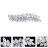 image:imageBeaupretty Rhinestone Hair Clips Crystal Leaf Hair Clip Diamond Hair Barrettes Hair Bang Clamp Decorative Alligator Hair Pins For Women Weddings Bridal Hair Accessories SilverSilver