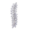 image:imageBeaupretty Rhinestone Hair Clips Crystal Leaf Hair Clip Diamond Hair Barrettes Hair Bang Clamp Decorative Alligator Hair Pins For Women Weddings Bridal Hair Accessories SilverSilver