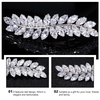 image:imageBeaupretty Rhinestone Hair Clips Crystal Leaf Hair Clip Diamond Hair Barrettes Hair Bang Clamp Decorative Alligator Hair Pins For Women Weddings Bridal Hair Accessories SilverSilver