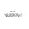 image:imageBeaupretty Rhinestone Hair Clips Crystal Leaf Hair Clip Diamond Hair Barrettes Hair Bang Clamp Decorative Alligator Hair Pins For Women Weddings Bridal Hair Accessories SilverSilver