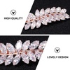 image:imageBeaupretty Rhinestone Hair Clips Crystal Leaf Hair Clip Diamond Hair Barrettes Hair Bang Clamp Decorative Alligator Hair Pins For Women Weddings Bridal Hair Accessories SilverRose Gold