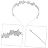 image:imageBeaupretty Rhinestone Star Crown Bridal Crystal Star Tiara Jewelry Headpiece Silver Wedding Christmas Hair Accessories for Women and Girls