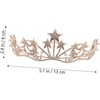 image:imageBeaupretty Rhinestone Star Crown Headband Goddess Crown Bridal Tiara Bridal Headpiece for Women Gold