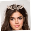 image:imageBeaupretty Rhinestone Star Crown Headband Goddess Crown Bridal Tiara Bridal Headpiece for Women Gold