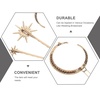 image:imageBeaupretty Rhinestone Star Hair Clips Retro Moon Hair Clips Snowflake Bobby Pin Hair Accessories for Women Girls GoldenGolden