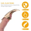 image:imageBeaupretty Ring Metal Claw Nail Rings 10Pcs Halloween Costume Accessories Durable Alloy Fingertip Nail Art Rings for Women and MenGolden