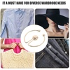 image:imageBeaupretty Scarf Circle Clips 236 Inch Round Buckle Fasteners for Women Clothes with Detachable Bead Accent Secure Shirt Clips for Dresses TShirts Cardigans  AntiExposure Clothing Holder