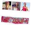 image:imageBeaupretty Sequin Headband Elastic Glitter Hairband for Women and Girls Padded Sports Headwear Hair Accessory for Birthday Party Cosplay Halloween Festivals Carnivals Costume EventsRosy