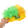 image:imageBeaupretty Short Curly Afro Wig with USA Flag Hairband Patriotic Sports Fan Wig for Soccer Football Matches Fluffy National Flag Costume AccessoryGreen