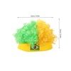 image:imageBeaupretty Short Curly Afro Wig with USA Flag Hairband Patriotic Sports Fan Wig for Soccer Football Matches Fluffy National Flag Costume AccessoryGreen