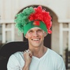 image:imageBeaupretty Short Curly Afro Wig with USA Flag Hairband Patriotic Sports Fan Wig for Soccer Football Matches Fluffy National Flag Costume AccessoryMulticolor