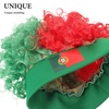 image:imageBeaupretty Short Curly Afro Wig with USA Flag Hairband Patriotic Sports Fan Wig for Soccer Football Matches Fluffy National Flag Costume AccessoryMulticolor