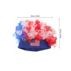 image:imageBeaupretty Short Curly Afro Wig with USA Flag Hairband Patriotic Sports Fan Wig for Soccer Football Matches Fluffy National Flag Costume AccessoryRed