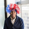 image:imageBeaupretty Short Curly Afro Wig with USA Flag Hairband Patriotic Sports Fan Wig for Soccer Football Matches Fluffy National Flag Costume AccessoryRed