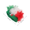image:imageBeaupretty Short Curly Afro Wig with USA Flag Hairband Patriotic Sports Fan Wig for Soccer Football Matches Fluffy National Flag Costume AccessoryWhite