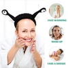 image:imageBeaupretty Skin Care Headbands Spa Headband Face Wash Makeup Cartoon Snail Cute Funny Hair Hoop for Shower Washing FaceBlack