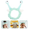 image:imageBeaupretty Skin Care Headbands Spa Headband Face Wash Makeup Cartoon Snail Cute Funny Hair Hoop for Shower Washing FaceGreen