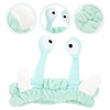 image:imageBeaupretty Skin Care Headbands Spa Headband Face Wash Makeup Cartoon Snail Cute Funny Hair Hoop for Shower Washing FaceGreen