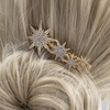 image:imageBeaupretty Snowflake Rhinestone Clips for Bridal Hair Decor  Silver Metal Hair Combs for WeddingGolden