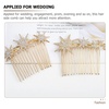 image:imageBeaupretty Snowflake Rhinestone Clips for Bridal Hair Decor  Silver Metal Hair Combs for WeddingGolden