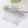 image:imageBeaupretty Snowflake Rhinestone Clips for Bridal Hair Decor  Silver Metal Hair Combs for WeddingSilver