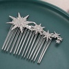 image:imageBeaupretty Snowflake Rhinestone Clips for Bridal Hair Decor  Silver Metal Hair Combs for WeddingSilver