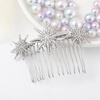 image:imageBeaupretty Snowflake Rhinestone Clips for Bridal Hair Decor  Silver Metal Hair Combs for WeddingSilver
