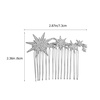 image:imageBeaupretty Snowflake Rhinestone Clips for Bridal Hair Decor  Silver Metal Hair Combs for WeddingSilver
