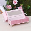 image:imageBeaupretty Sofa Jewelry Box Pearl Lace Design Velvet Fabric Storage Case for Jewelry Organization Elegant Desktop Ornament for Home Decor