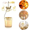 image:imageBeaupretty Spinning Candle Holder Christmas Rotary Tealight Candle Holder Rotating Candlestick Holder with Carousel Ornament for Holiday Fireplace Home Decor