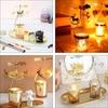 image:imageBeaupretty Spinning Candle Holder Christmas Rotary Tealight Candle Holder Rotating Candlestick Holder with Carousel Ornament for Holiday Fireplace Home Decor